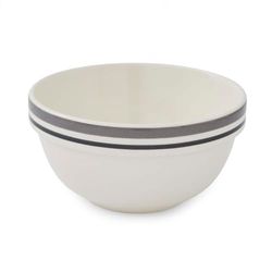 Potter's Stripe Set of 4, 5.5 Inch Stacking Bowls, Grey