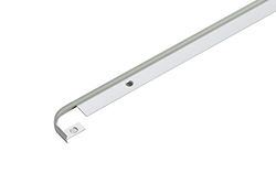 CEZAR Eindlijst werkblad aluminium sleufstrip keuken strip met gaten, hoogte: 28 mm, lengte: 0,62 m zilver