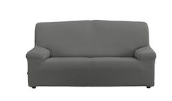 Estoralis | SUMATRA | Copridivano 4 posti | Tessuto super elastico C/ 10 Grigio Perla | Per Divano 4 Posti da 220 a 260 cm. | Adattabile a tutti i tipi di divani | Super regolabile