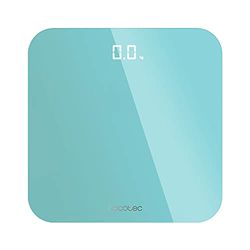 Cecotec Báscula de Baño Digital Surface Precision 9350 Healthy Sky. Carga USB, Pantalla LED Invisible, 300 x 300 mm, 4 Sensores de medición, Hasta 180 Kg