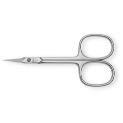 nippes Solingen, Forbici per cuticole, in acciaio nichelato, 9 cm, con punta a torre, per rimuovere le cuticole in eccesso, per la cura delle unghie, argento, 1 pezzo