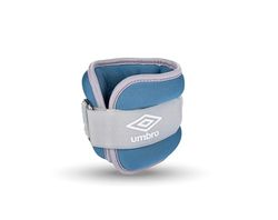 Umbro Gewichtsmanchetten, gewichten voor benen en armen, 2 stuks van 500 gram, verstelbaar met klittenbandsluiting, comfortabele pasvorm, grijs/blauw