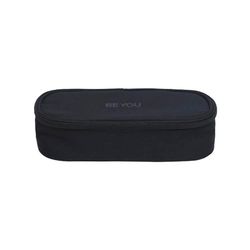 GIOCHI PREZIOSI Be You - Be You - Trousse Ovale Noire, spacieuse, Petite Poche intérieure, Porte-Stylo élastique, 21,6 × 6 × 9,8 cm, Noir, Trousse