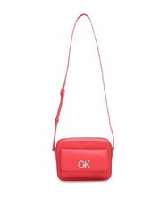 Calvin Klein Women's RE-Lock Camera Bag W/Flap K60K610762 Crossovers, Red (Aurora Red), OS