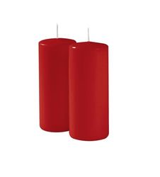Cereria de Giorgio risthò velas, cera, vermelho, 6 x 6 x 15 cm, 6 unidades