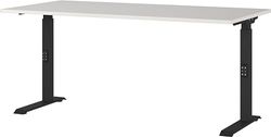 Germania Bureau 7911-581, en Gris Clair/Noir, réglable en Hauteur, 160 x 91 x 80 cm (LxHxP)
