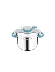 Seb ClipsoMinut' Easy+ 9 L, Manici pieghevoli, Pentola a induzione e Libro 100 Ricette, Pentola a pressione in acciaio inox, facile da usare, Made in France P4904916