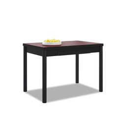 ASTIMESA - Table de Cuisine Extensible - Structure Noire - Couleur Bordeaux - Idéale pour Les Petits espaces - Dimensions : 90 x 50 cm - Extensible : 140 x 50 cm