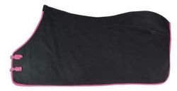 PFIFF 102454 Fleecedeken "Costa", zwart-roze 115