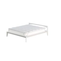FANCY Topper with Elastic Bands, White, Double 160 x 195 cm