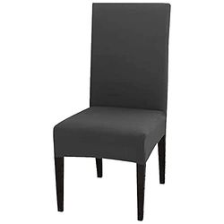 2 couvertures de chaise ensemble avec un support anti-alba gris