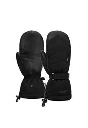 Nadia R-TEX® XT - Guanti da sci con passante per polso e isolamento in piumino e membrana impermeabile, molto caldi, colore: nero, 8
