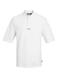 JACK & JONES Jprblakam Branding Ss Polo Poloshirt voor heren, wit, S
