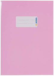 HERMA Cardboard Exercise Book Cover A5, with inscription field, made of extra-strong cardboard, slip on cover jackets for school, rose