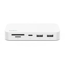 Belkin INC011btWH 6-in-1 USB Type C-hub, op iMac 24 inch monteerbaar dockingstation met SD- & Micro SD-kaartlezer, Gigabit Ethernet, 2 -A-poorten-C-poort,Wit