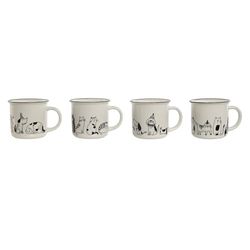 MUG PORCELANA 13X9,5X9 355ML, GATOS 4 SURT.