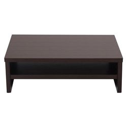Bestier Rehausseur de Moniteur en Bois,Support de Moniteur PC avec Organisateur de Rangement 2 Étages,pour Ordinateur Portable,Bureau,Projecteur,Économie d'Espace en Bois P2 (Marron,15,7 Pouces)
