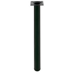 Amig - Pata Redonda para Mueble - Mod. 4 - Ø30 x 700 mm - con Tornillo de Regulación - Atornillable por 4 Puntos - Resiste hasta 15 Kg/Pata - Acero Negro