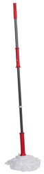 Dirt Devil Mocio in microfibra – 125 x Ø 7,5 cm – Facile da strizzare – Rosso/Grigio