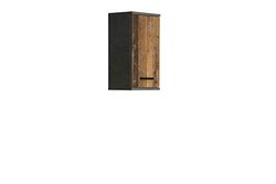 Forte Veris Pensile con 1 anta, in legno, effetto cemento grigio scuro/Old Wood Vintage, 68,8 x 40,2 x 29 cm