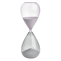 TFA Dostmann 18.6010.02.40 30 Minute Sand Timer Glass Grey Pink, (L) 90 x (B) 90 x (H) 230 mm