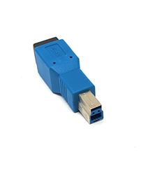 System-S Adaptateur USB 3.0 Type A mâle vers B Femelle Bleu