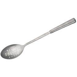 APS 75922 - Cucchiaio da servizio, perforato, 9,5 x 7 cm, manico: 23,5 cm, acciaio inox 18/0, fori Ø 4 mm, look vintage
