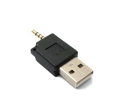 System-S Adaptateur Audio USB - Prise Jack 3,5 mm vers Prise auxiliaire 2.0 Type A mâle - Noir