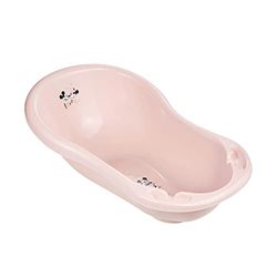 keeeper Minnie Ergonomische Babywanne mit Stöpsel, Ab 0 bis ca. 12 Monate, 84 cm, Maria, Nordic Pink