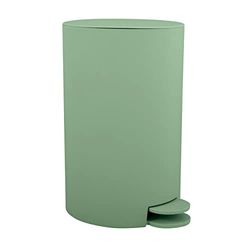 MSV, Poubelle à cosmétiques Modèle Osaki, 3 litres, Couvercle, Poubelle à Pédale pour Toilettes Salles de Bain, Compact, Petit Espace, avec Récipient intérieur Amovible, Vert Basile