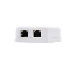 Monkey Ladder RJ45 Oppervlakterozet met 2 aansluitbussen Cat.5E UTP, wit