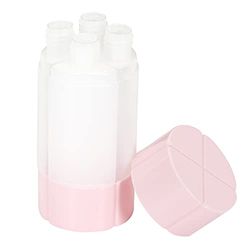 Cosmetic Club – SC29389 – transportflaska, 60 ml, X4 Fritid resetillbehör toalettväska, Vit/rosa, Tillbehör