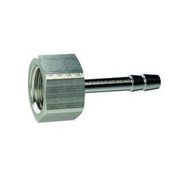 Bocchetta per tubo flessibile a vite, G 1/2 i, per tubo LW 19 mm, SW 24, ottone nichelato, pressione di lavoro max. 25 bar Max. 150°C