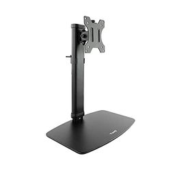 VoltShine Support de Table pour écran, pivotant et inclinable, 1 Bras, Compatible avec écrans de 17-27", Couleur Noire, idéal pour Le Bureau et Le Jeu.
