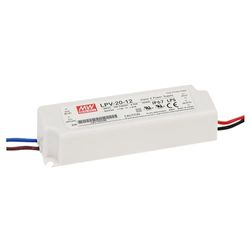 Mean Well LPV-20-12 - Fuente de alimentación para Ordenador, 20 W, Color Blanco