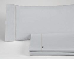 Juego de sábanas liso color perła - Cama de 150 (4 piezas) - 50% algodón / 50% poliester - 144 hilos - gramatura: 115