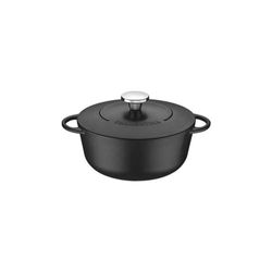 Tramontina Black Enamelled Cast Iron Casserole Dish | 28 cm (6 litre) | Indoor & Outdoor Use