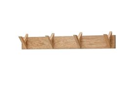Robas Lund, Wand-/kapstok BANTRY, massief eiken, natuur geolied, 4 haken, B/H/D: 80/13/12 cm