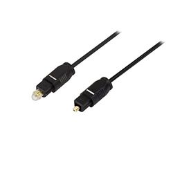 LogiLink CA1012 - Cabo áudio de fibra ótica (2 x toslink masculino, 10 m) preto