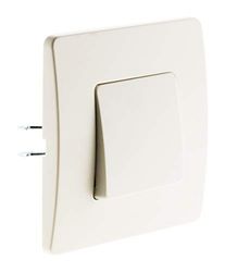 Zenitech - Pulsante Auto - Nessuna Vite Visibile Sulla Piastra - Cablaggio Rapido Tramite Borne Automatica - Fissaggio a Vite e a Graffette - Normative CE e NF - Bianco