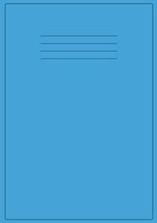 Half Plain Half Lined Exercise Book A5: Top Blank and Bottom 15mm Wide Ruled Notebook for kIds | 100 Pages, 90gsm White Paper | Children's Write and ... Learning, Classroom Writing Supplies - Blue