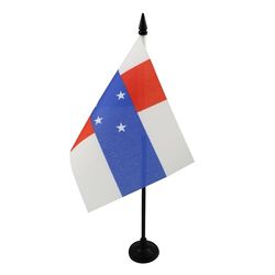 Drapeau de table Antilles néerlandaises 15x10cm - PETIT Drapeaux DE BUREAU hollandais 10 x 15 cm - AZ FLAG