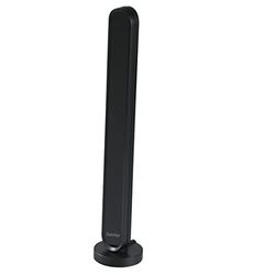 Hama Antenne intérieure (antenne radio pour l'amplification du signal actif jusqu'à 30 dB, puissance de l'amplificateur réglable, hauteur de 31 cm, DAB/DAB+, en long) Noir