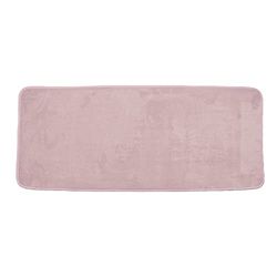 Douceur d'Intérieur, Tapis de Bain (50 x 120 cm) Vitamine Rose Poudre, Microfibre
