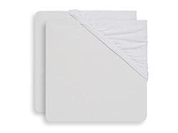 Jollein Hoeslaken Jersey 60x120cm - White - 2 Stuks