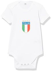 Italia Camiseta, Blanco, 3 Mes Unisex bebé