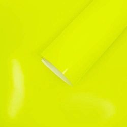 4R Quattroerre.it 16364 Folha adesiva película amarela fluorescente para Wrapping, 35 x 50 cm