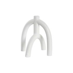 CANDELABRO RESINA 21,5X21,5X23 BLANCO