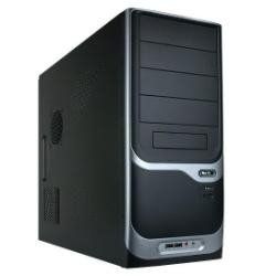 Nilox 01PC375515003 Midi-Tower 500 W Nero, Argento Custodia per Computer - Cassa per Computer (Midi-Tower, PC, ATX, Nero, Argento, 500 W, 185 mm)