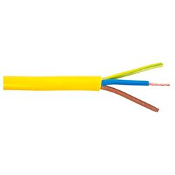 Bulk Hardware 2,5 mm 3-aderige kabel "Arctic Grade" 3183YAG, 10 m, geel / 10 m Gelb/Weiß